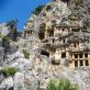 Ликийски гробници в Турция В които планини са издълбани ликийските гробници