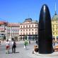 Brno nella Repubblica Ceca Piazza del mercato ortofrutticolo e Fontana del Parnaso